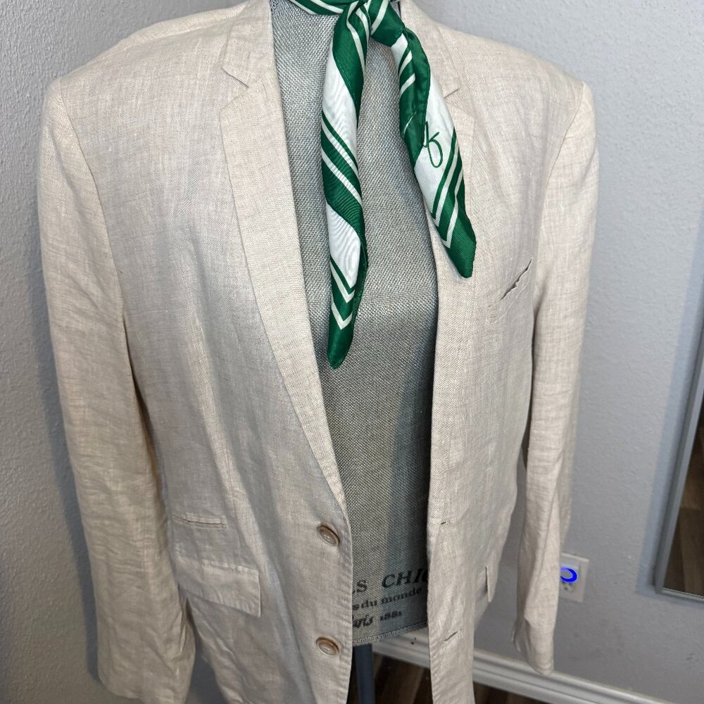 Zara Khaki Linen Suit Great for Beach Wedding